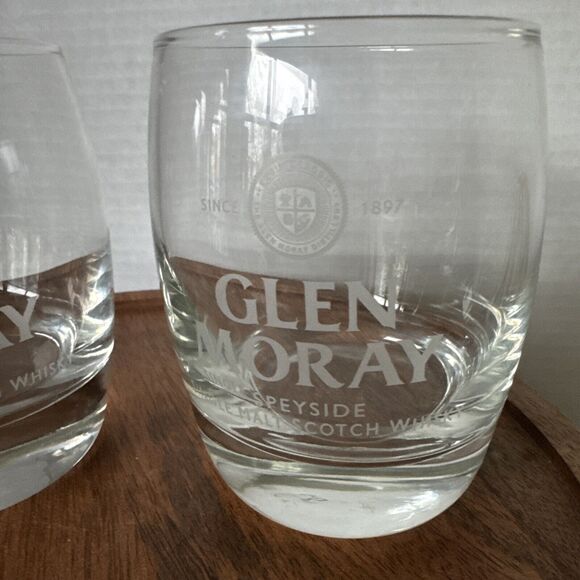 Glen Moray Speyside Single Malt Scotch Whisky Rocks Low Ball Glasses Set of 2 - Picture 3 of 8